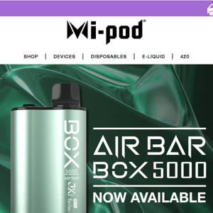 Mi-Pod |  New Air Bar Box Vapes | Now Available