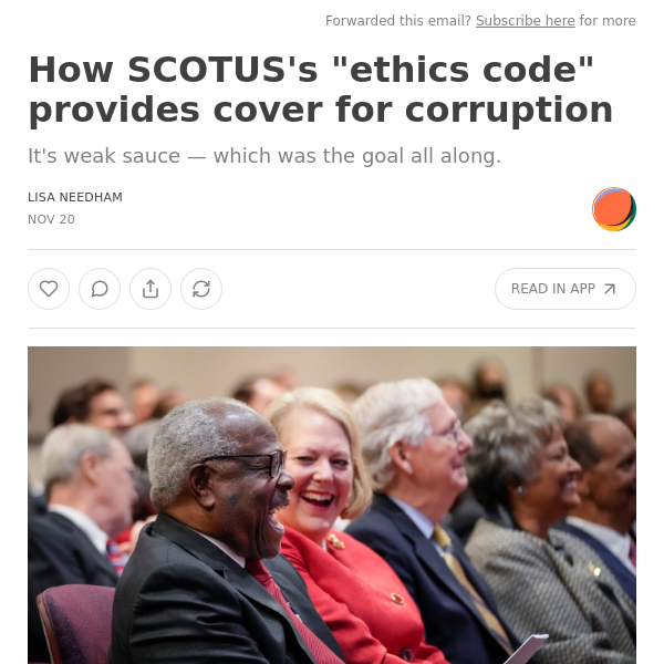 How SCOTUS's "ethics code" provides cover for corruption