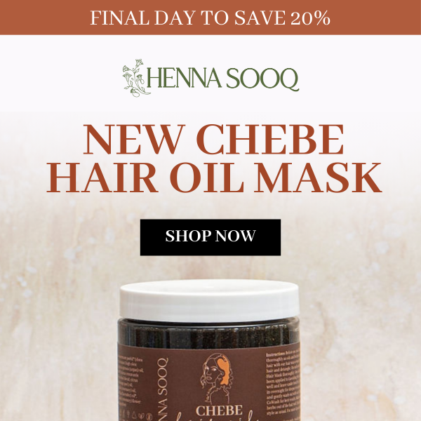 🌟 Final Day: 20% off NEW Chebe Hair Mask!