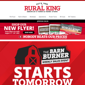 🔥 NEW Barn Burner Weekly Sales Event | Deals Start Tomorrow!