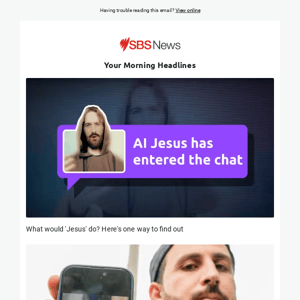 AI Jesus enters the chat | 100 children in 'horrific' migrant boat sinking | Messi sets record against Socceroos