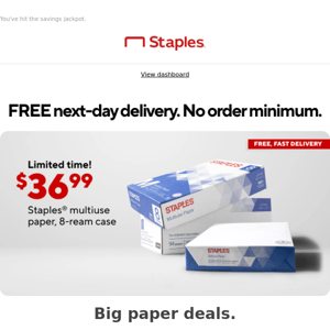 💥 Hot deal awaits! Just $36.99 for 8-reams of paper.
