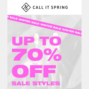 Up to 70% off + all in your size