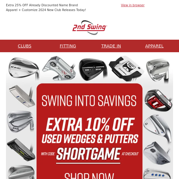 Extra 10% OFF Used Putters & Wedges + Just Arrived Pre-Owned Foresight Launch Monitors