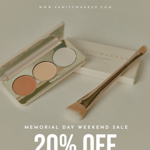 Limited-Time Offer: Memorial Day Special - 20% off all cosmetics!