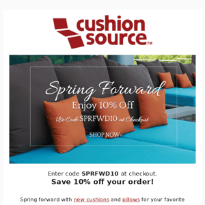 Spring Forward! Save 10% Sitewide!