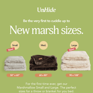 NEW Marshmallow sizes just landed!