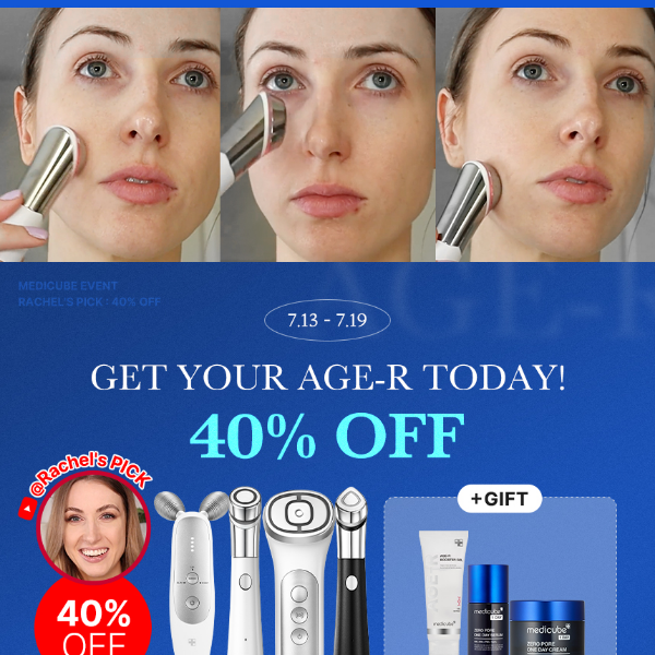 RACHEL'S PICK: 40% Off on Age-R & Selected Skincare Products - TIL 7/19