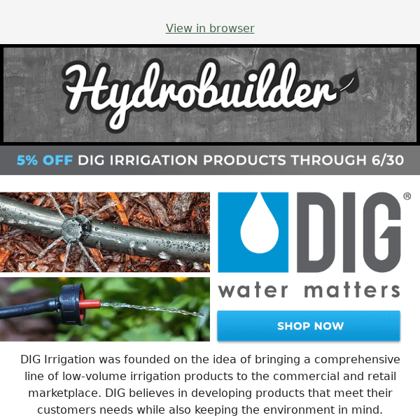 Advanced, Eco-Friendly Drip Irrigation Systems from DIG 💧