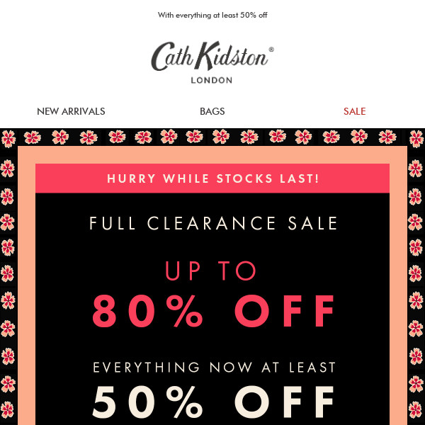 Clearance sale | Up to 80% off sitewide - Cath Kidston