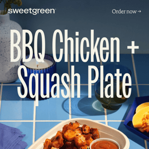 New BBQ Chicken + Squash Plate