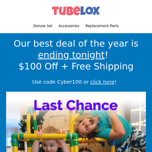Last Chance!  $100 off and Free Shipping, ends tonight!