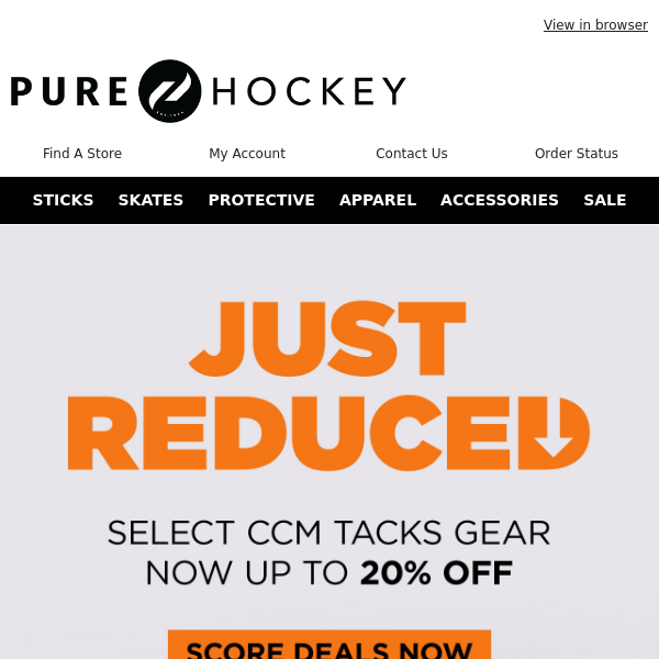 ⚠️PRICE DROP⚠️ Score Up To 20% Off Select CCM Tacks AS-V Pro Gear!