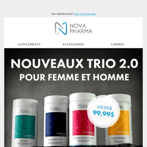 Nouveaux Trio 2.0 pour Femme et Homme!