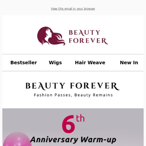 Get First Access To Beautyforever 6th Anniversary Sale