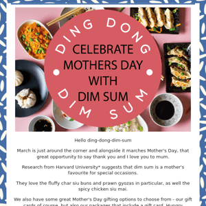 Take A Look At Our Mother's Day Offer