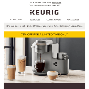 IT'S BACK! K-Café Special Edition Brewer for $49.99