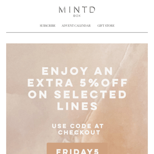 48 hours only | Enjoy An Extra 5% OFF Your Order On Selected Lines