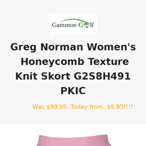 Insane offer on Greg Norman Ladies Skort!!!