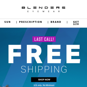 LAST CALL // Free Shipping, Ends Tonight!