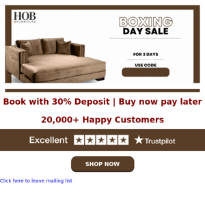 Boxing Day Sale - Flat 10% Off On Entire Furniture!!! 🔥💥🤩