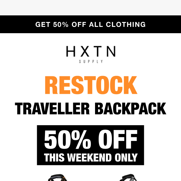 RESTOCK // Traveller Backpacks