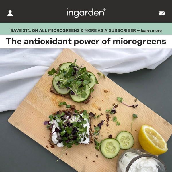 The antioxidant power of microgreens 🧠