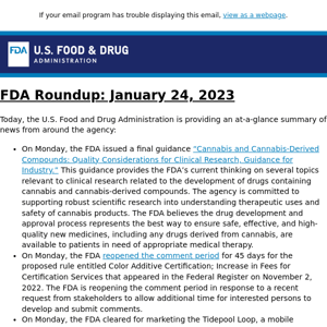 FDA Roundup: January 24, 2023