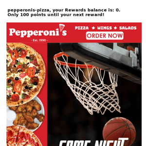 Pizza & wings are a slam-dunk combo! Fuel up with Pepperoni's to cheer on your favorite team!