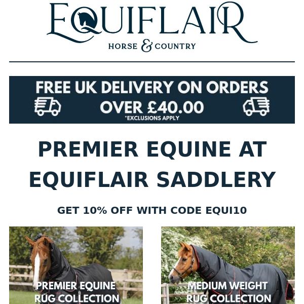 Hi Equiflair Saddlery, Premier Equine Rugs at Equiflair