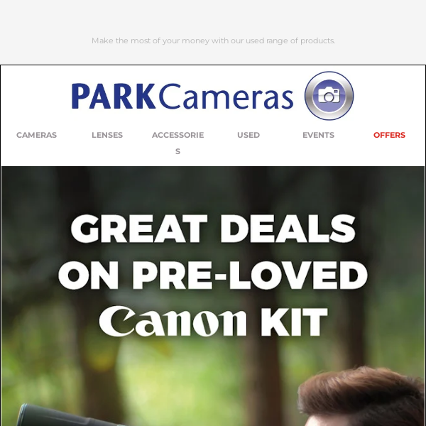 Check out some of our favourite pre-loved Canon cameras & lenses
