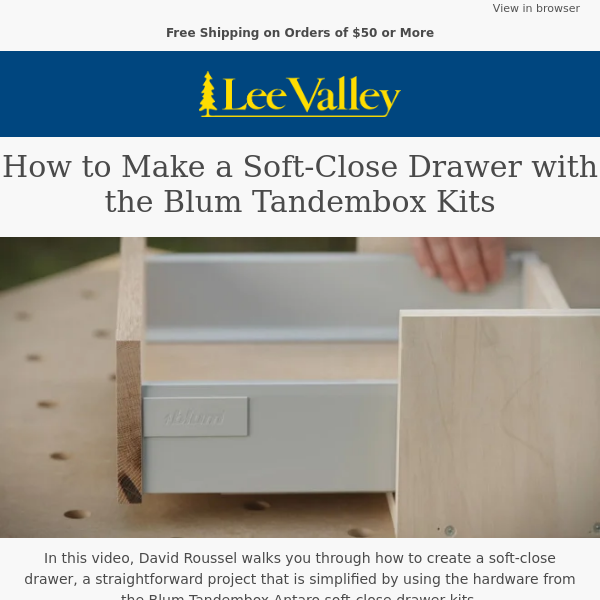 How to Make a Soft-Close Drawer with the Blum Tandembox Kits
