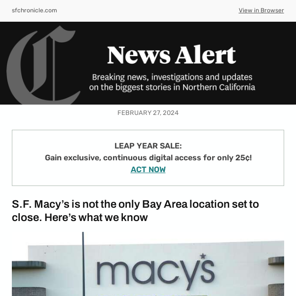 S.F. Macy’s is not the only Bay Area location set to close. Here’s what we know