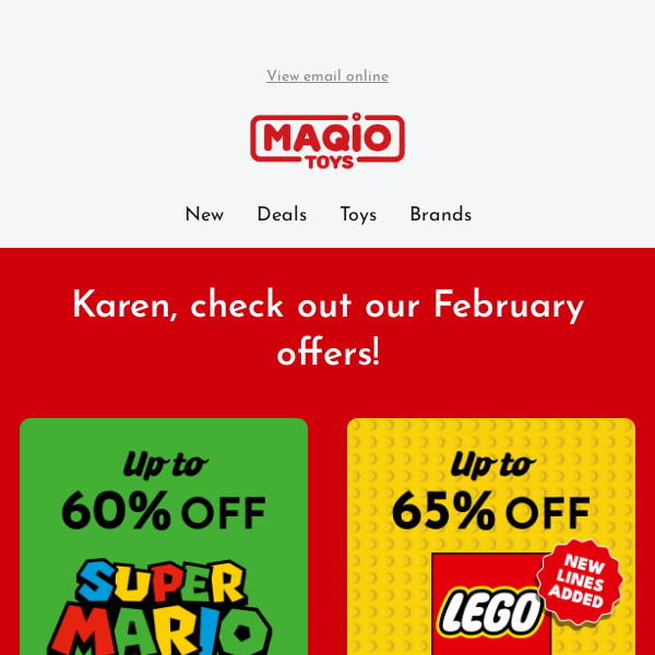 Up to 60% Off LEGO & Super Mario