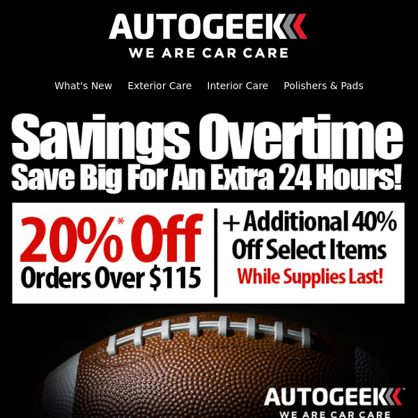 Savings Overtime! 20% Off Coupon Extended!