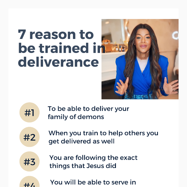 7 Reasons You need Deliverance training 🙌