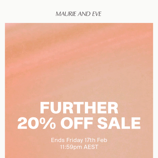 FURTHER 20% off sale | 48 Hours Only