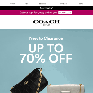 Coach Outlet Sale: Get Up to 70% Off +20% Off Sitewide TODAY ONLY