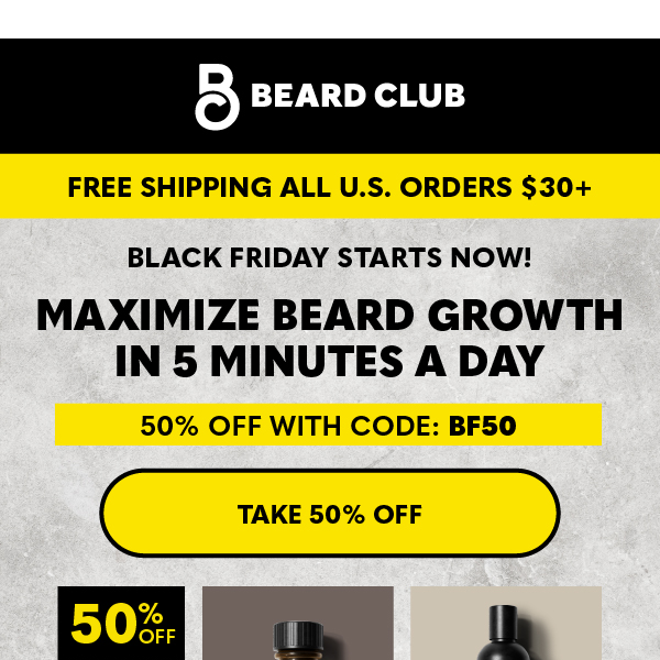 It's here! Black Friday 50% Off