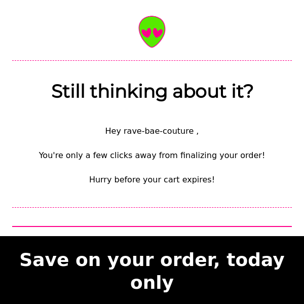 Hurry! Your cart is about to expire!