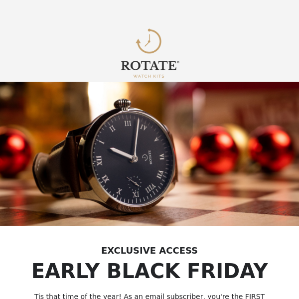 Early Black Friday 📣 Get a FREE Quartz Movement Kit & 10% Off Inside