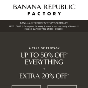 First Look: You're getting up to 50% off everything