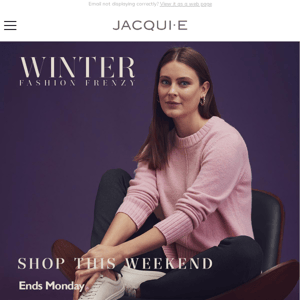 40% Off Everything With Our Winter Fashion Frenzy