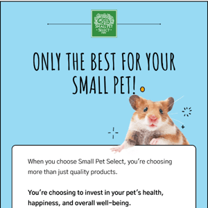 Small Pet Love 💚 From Our Family to Yours!