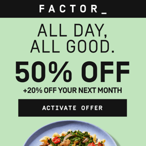 50% OFF | All Day Deliciousness 🍽️