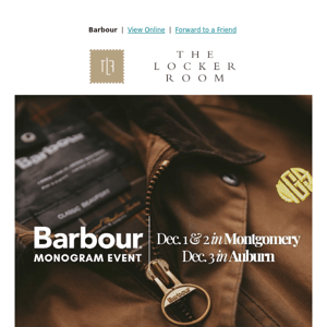 Barbour Holiday Event: Complimentary Monogram