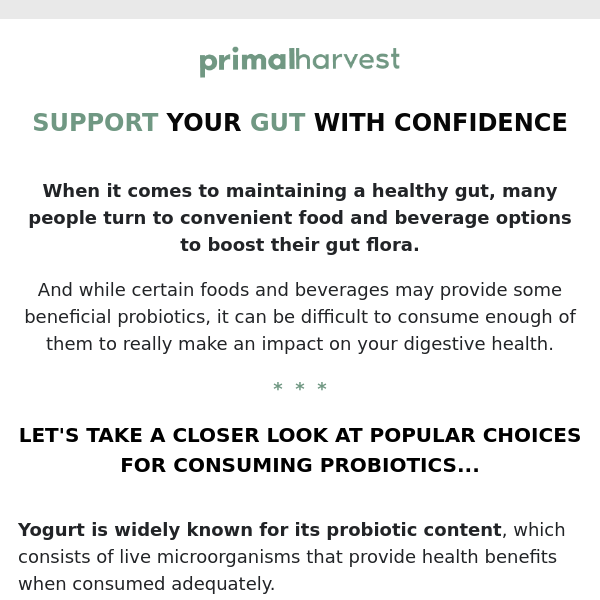 Yogurt, Probiotic Soda, and more! What's the real impact?