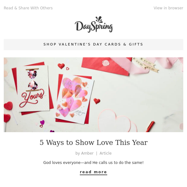 5 Ways to Show Love This Year