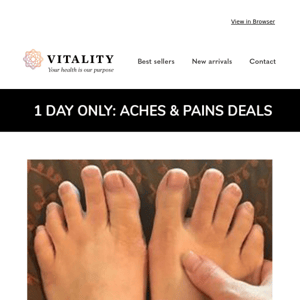 Only Hours Left! Aches & Pains deals expire tonight!