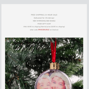 Large Personalised Photo Bauble £9.95